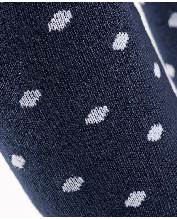 Cutewalk by Babyhug Anti Bacterial Footed Tights With Polka Dots - Navy Blue