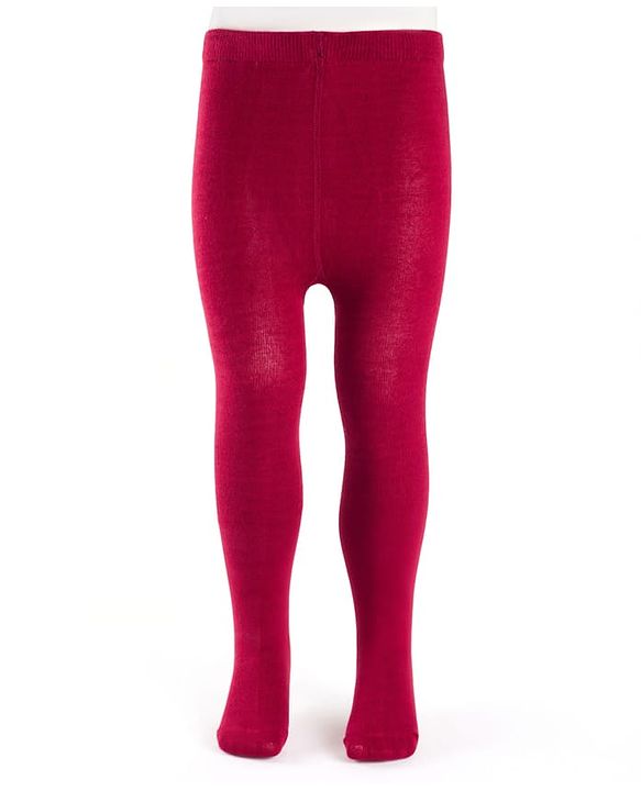 Cutewalk by Babyhug Anti Bacterial Footed Solid Color Tights  - Maroon