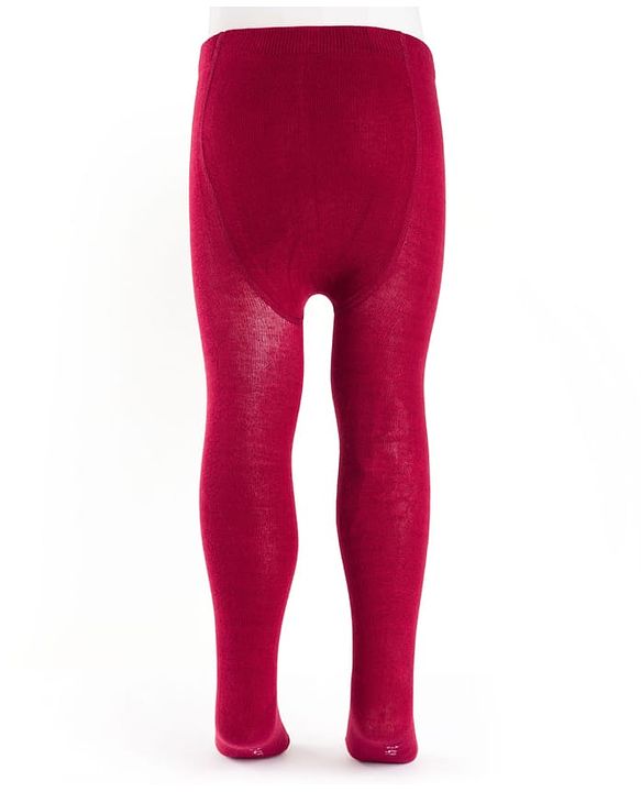 Cutewalk by Babyhug Anti Bacterial Footed Solid Color Tights  - Maroon