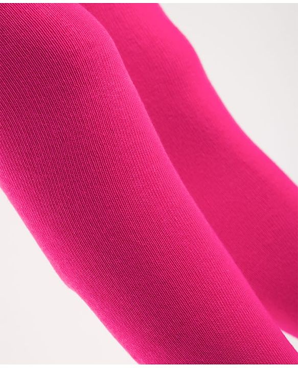 Cutewalk by Babyhug Anti Bacterial Footed Solid Color Tights  - Fuschsia