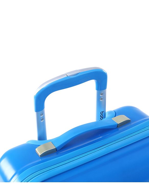 Babyhug Kid's Small 1 Day Trip Trolley Luggage Eagle & Bear Theme Print Sky Blue -20 Inches| Shock Resistant| Telescopic Handle| Water Resistant| Easy Zipper Closure| Durable Wheels| Number Lock