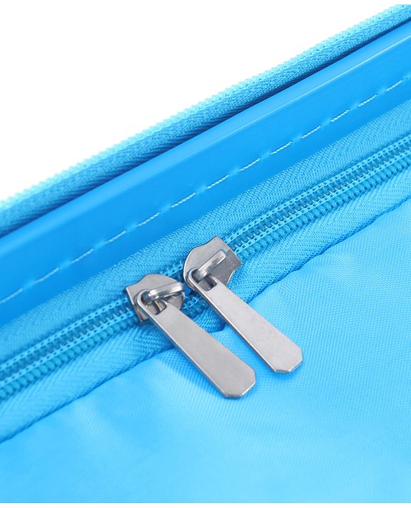 Babyhug Kid's Small 1 Day Trip Trolley Luggage Eagle & Bear Theme Print Sky Blue -20 Inches| Shock Resistant| Telescopic Handle| Water Resistant| Easy Zipper Closure| Durable Wheels| Number Lock