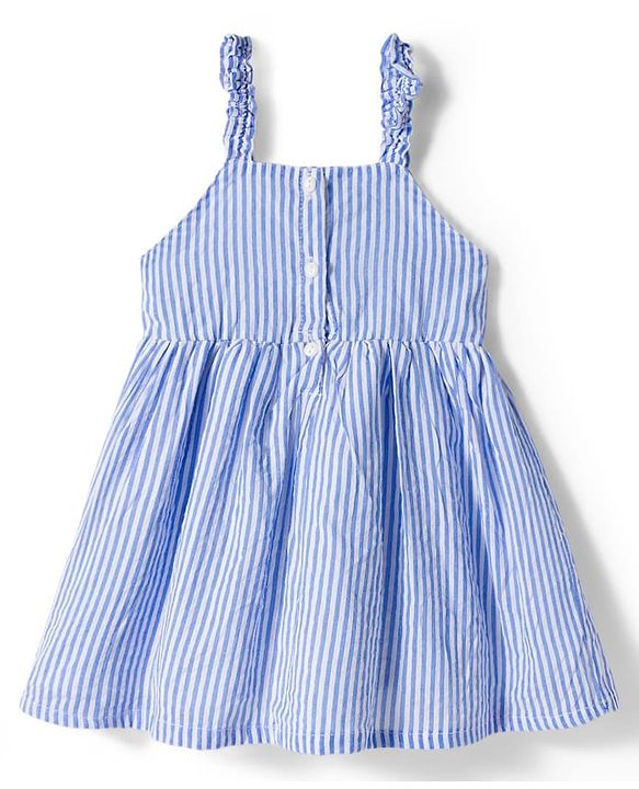 Babyhug Cotton Woven Frock & Half Sleeves Shrug With Strawberry Patch & Bow Applique - White & Dark Pink