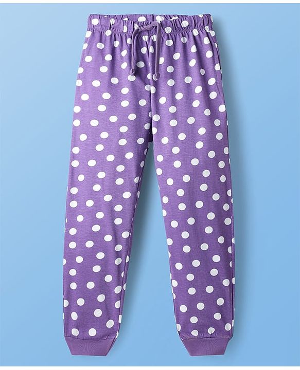 Pine Kids Disney Single Jersey Knit Full Sleeves Night Suit with Disney Princess Rapunzel Graphics - Lavender & White