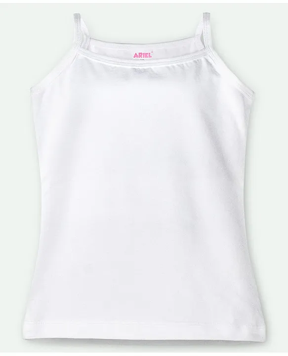 Buy Ariel Cotton Lycra Knit Pack Of 5 Sleeveless Solid Camisoles
