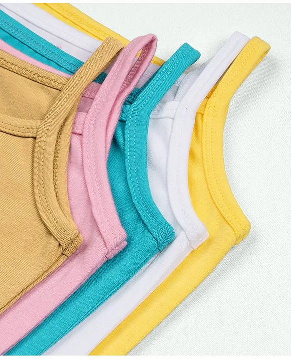 トップス Ariel Buy Ariel Cotton Lycra Knit Pack Of 5 Sleeveless Solid Camisoles