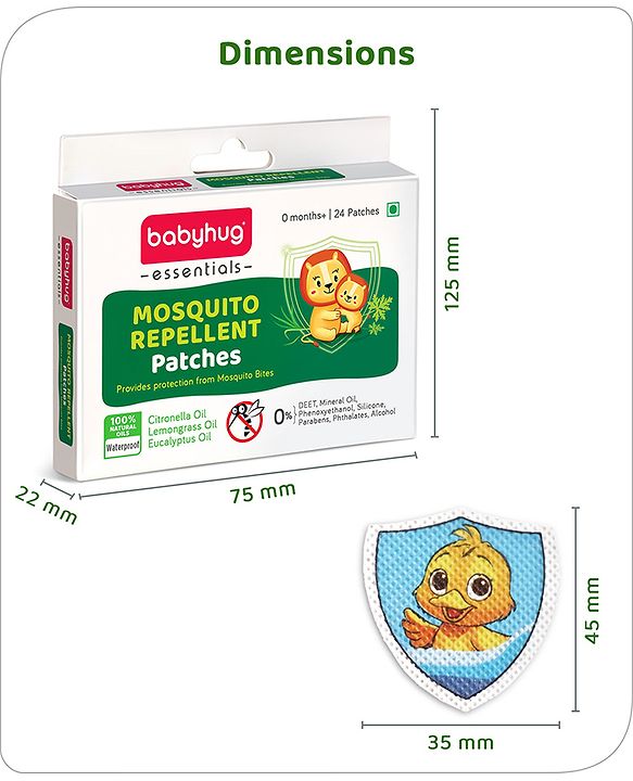 Babyhug Essentials Mosquito Repellent Patches - Pack of 24 Patches