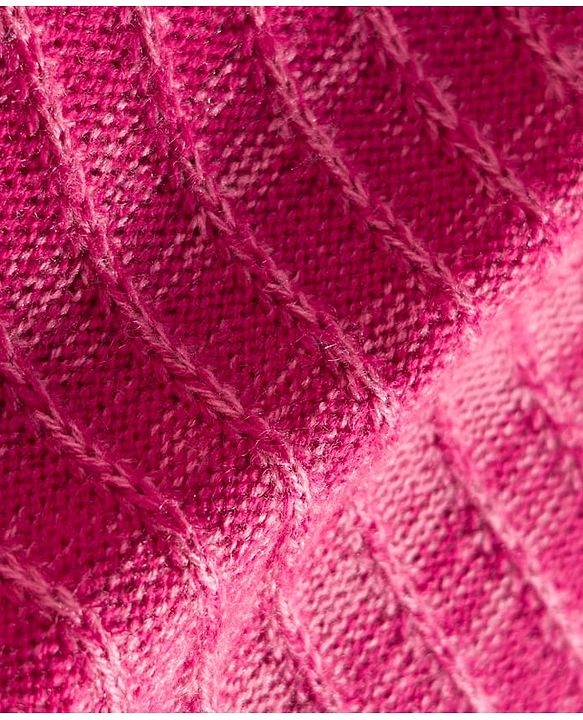 Babyhug Knit Full Length Woollen Pant With Text Embriodery - Pink