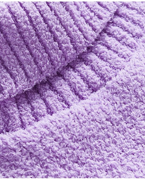 Babyhug Knit Full Sleeves Pullover Turtle Neck Sweater with Butterfly Patch Detailing - Lavender