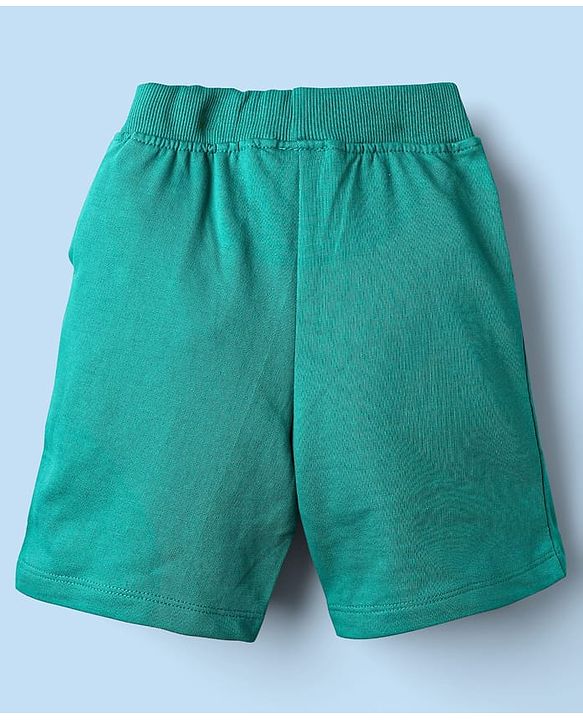Babyhug 100% Cotton Single Jersey Knit Half Sleeves T-Shirt & Shorts Set with Jungle Theme Print - Mint
