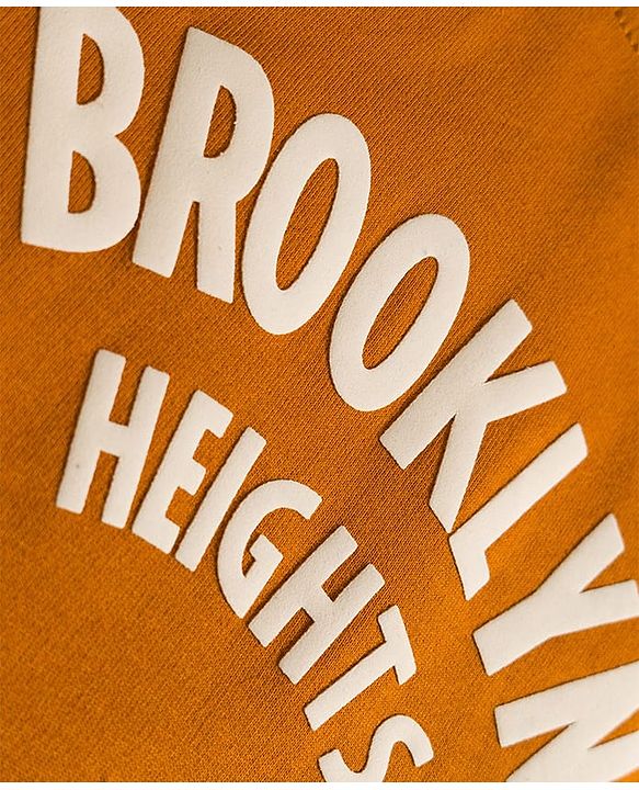 Pine Kids Looper Knit Full Raglan Sleeves Winter Wear Suit With Brooklyn Text Print - Light Brown