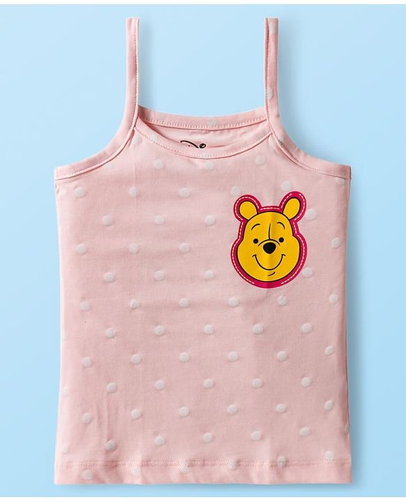 Babyhug Disney Knit Sleeveless Slips with Winnie the Pooh Graphic Pack of 3 - Mint Lilac & Pink