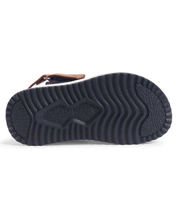 Pine Kids Velcro Closure Solid Sandal - Navy Blue
