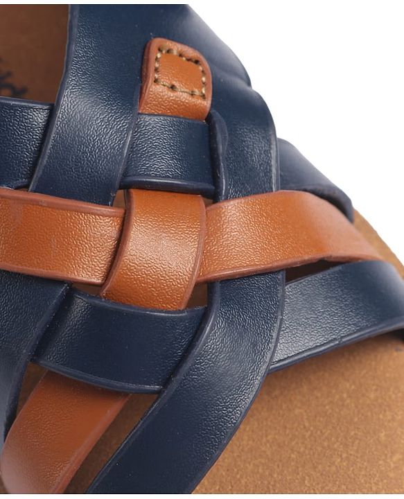 Pine Kids Velcro Closure Solid Sandal - Navy Blue