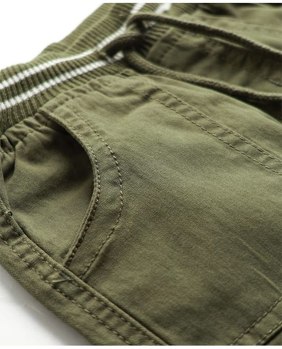 Babyhug Twill Woven Full Length Trouser With Stretch & Pockets - Olive Green