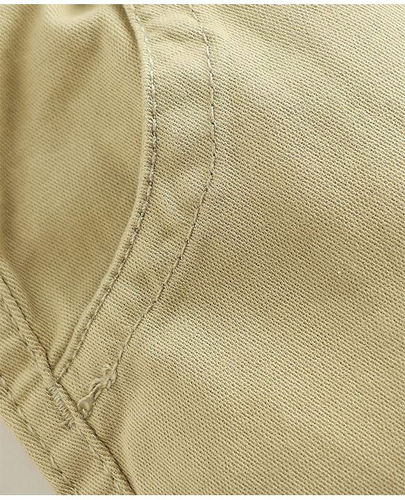 Babyhug Twill Woven Full Length Trouser With Stretch & Pockets - Olive Green