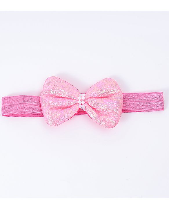 Babyhug Free Size Headbands With Bow Applique Pack Of 4 - Multi Colour