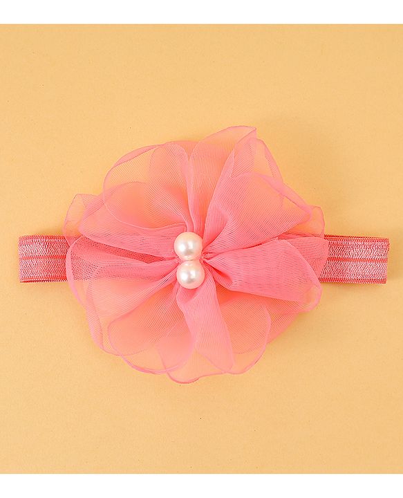 Babyhug Headbands with Floral Applique Pack of 3 Free Size - Multicolor