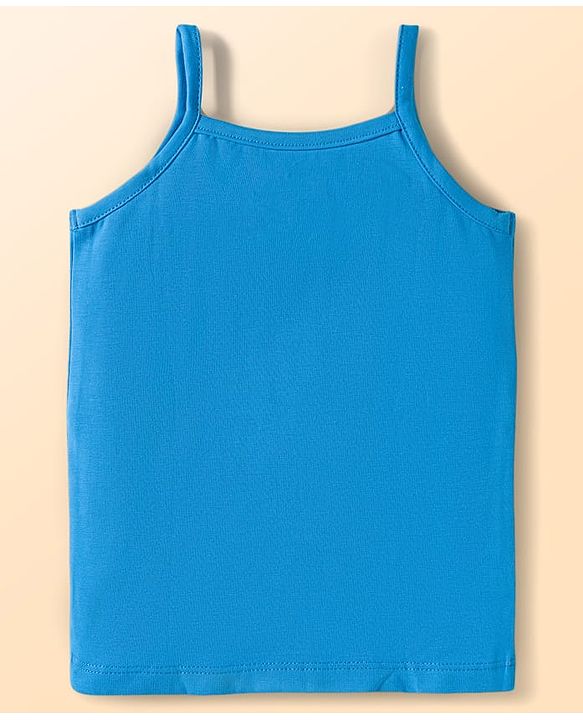 Babyhug Disney Knit Sleeveless Slips with With Minnie Mouse Graphics Pack of 3 - Light Green & Blue