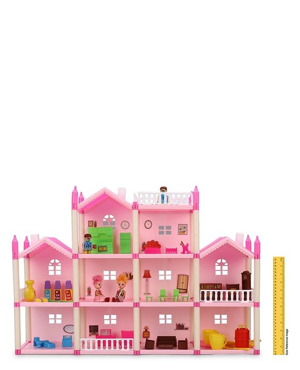 Mamma Mia Lovely Doll House 201 Pieces - Pink Online India, Buy