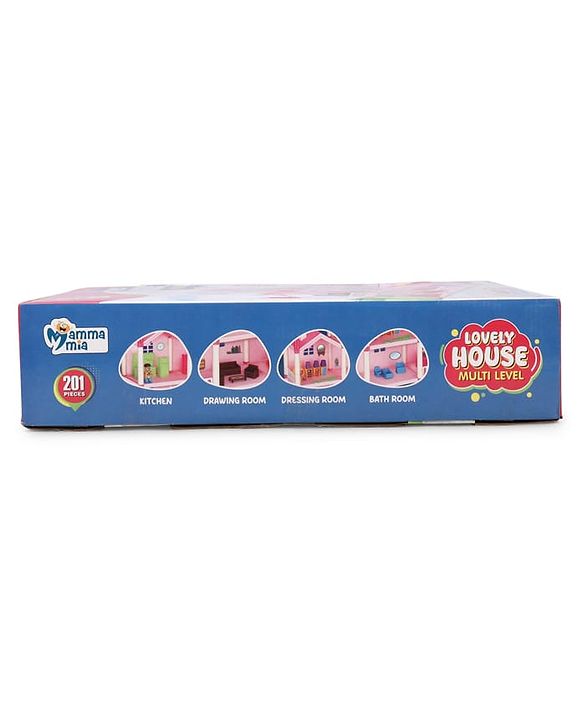 Mamma Mia Lovely Doll House 201 Pieces - Pink Online India, Buy