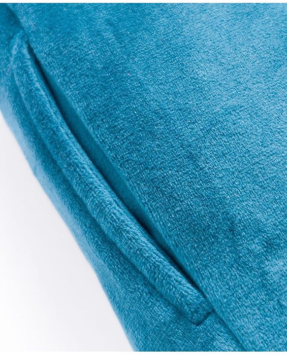 Babyhug Velour Knit Full Length Flared Solid Woollen Pant - Blue