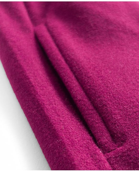 Babyhug Velour Knit Full Length Solid Colour Fleece & Woollen Pant - Maroon