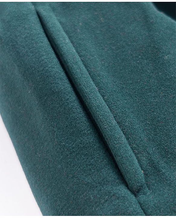 Babyhug Velour Knit Full Length Solid Colour Fleece & Woollen Pant - Maroon