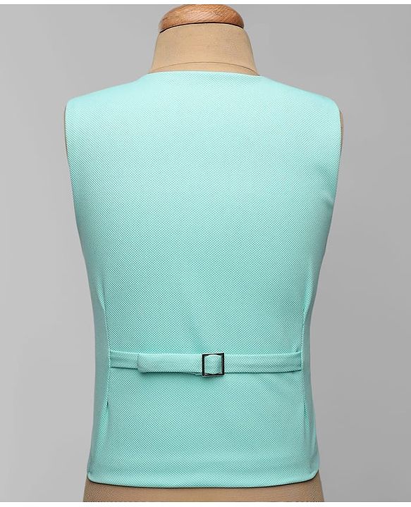 Babyhug Knit Full Sleeves Solid Color 3 Piece Party Suit with Bow Applique - Mint