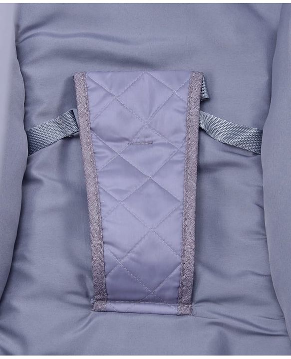 Babyhug Automatic Baby Swing Cradle With Remote Controller- Dark Grey| 5 Swing Speed| Quilted Bassinet| Works on Battery & Adapter| Pre-set Off Timer| In-built Music| Canopy Style Mosquito Net