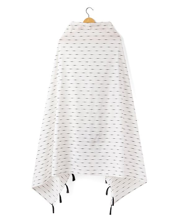 Babyhug 100% Cotton Breast Feeding Multi Purpose Nursing Scarf- Black