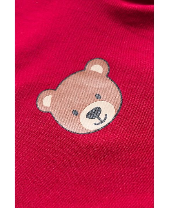 Babyhug 100% Cotton Knit Full Sleeves T-Shirts with Stripes & Teddy Print Pack of 3 - Yellow Red & Navy Blue