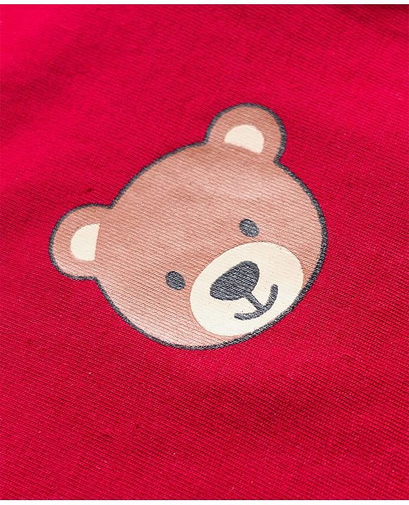 Babyhug 100% Cotton Knit Full Sleeves T-Shirts with Stripes & Teddy Print Pack of 3 - Yellow Red & Navy Blue