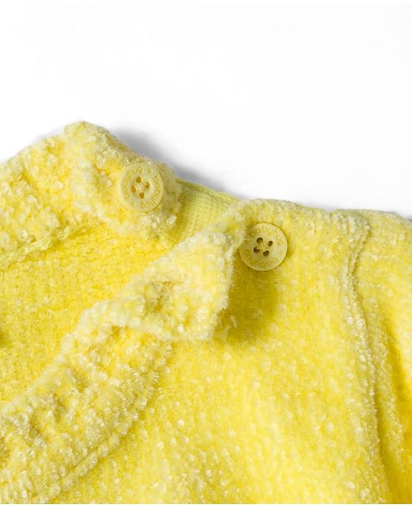 Babyhug Knit Full Sleeves Pullover with Butterfly Sequin Design - Lemon Yellow