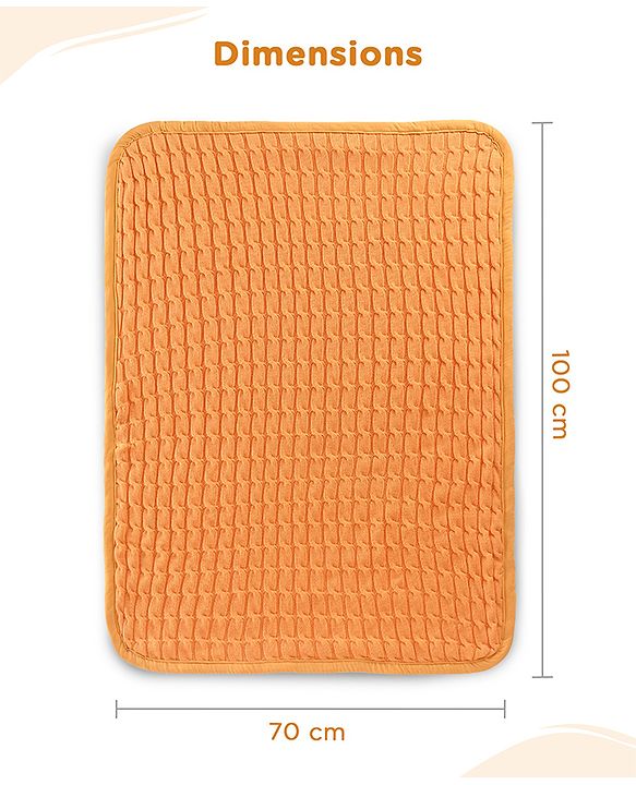 Babyhug Premium Cotton Knitted & Fur All Seasons Blanket - Off White