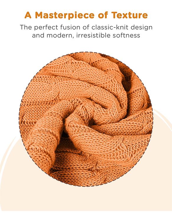 Babyhug Premium Cotton Knitted & Fur All Seasons Blanket - Off White