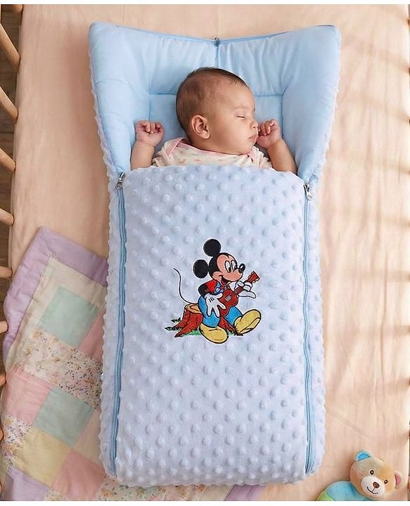 Babyhug Bubble Giraffe Embroidered 3 in 1 Baby Carry Nest Cum Sleeping Bag - Off White