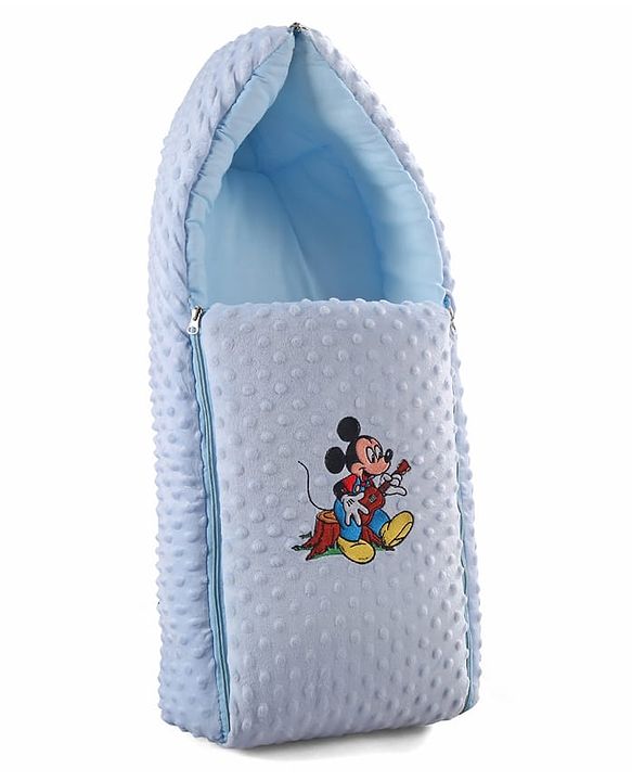 Babyhug Bubble Giraffe Embroidered 3 in 1 Baby Carry Nest Cum Sleeping Bag - Off White