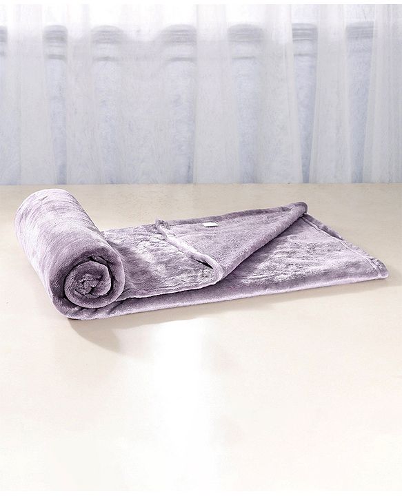 Babyhug Super Soft Coral Fleece Baby Blanket with Ultra-Soft Lightweight & Breathable Blanket  - Grey