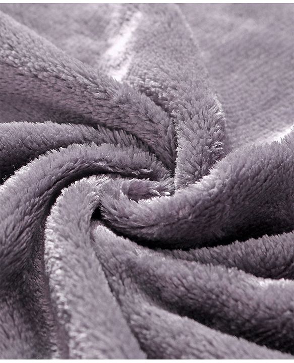 Babyhug Super Soft Coral Fleece Baby Blanket with Ultra-Soft Lightweight & Breathable Blanket  - Grey