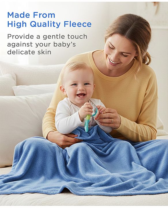Babyhug Super Soft Coral Fleece Baby Blanket with Ultra-Soft Lightweight & Breathable Blanket  - Grey