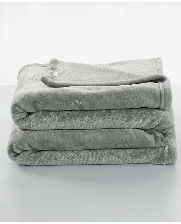 Babyhug Super Soft Coral Fleece Baby Blanket with Ultra-Soft Lightweight & Breathable Blanket  - Grey