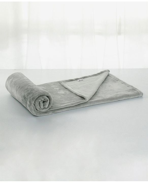 Babyhug Super Soft Coral Fleece Baby Blanket with Ultra-Soft Lightweight & Breathable Blanket  - Grey