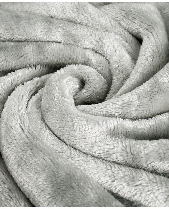 Babyhug Super Soft Coral Fleece Baby Blanket with Ultra-Soft Lightweight & Breathable Blanket  - Grey