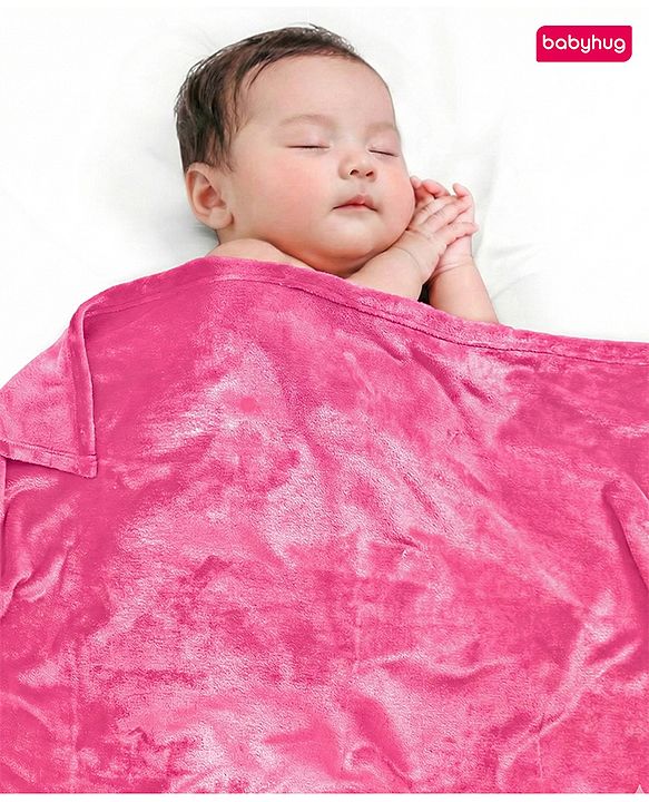 Babyhug Super Soft Coral Fleece Baby Blanket with Ultra-Soft Lightweight & Breathable Blanket  - Grey