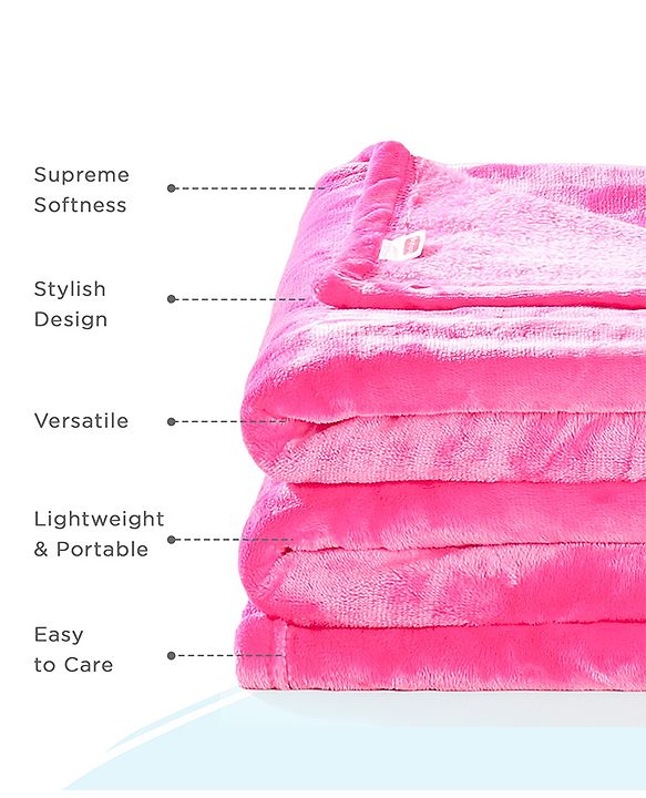 Babyhug Super Soft Coral Fleece Baby Blanket with Ultra-Soft Lightweight & Breathable Blanket  - Grey