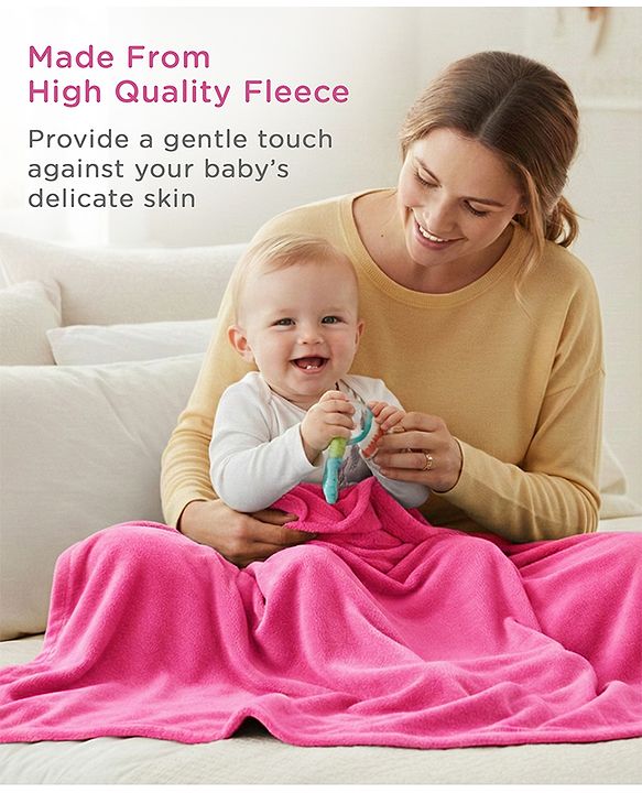 Babyhug Super Soft Coral Fleece Baby Blanket with Ultra-Soft Lightweight & Breathable Blanket  - Grey
