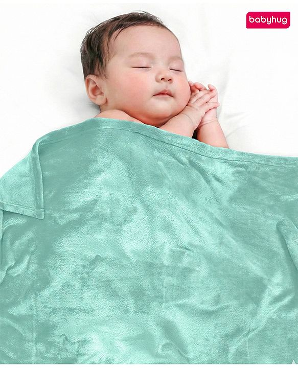 Babyhug Super Soft Coral Fleece Baby Blanket with Ultra-Soft Lightweight & Breathable Blanket  - Grey