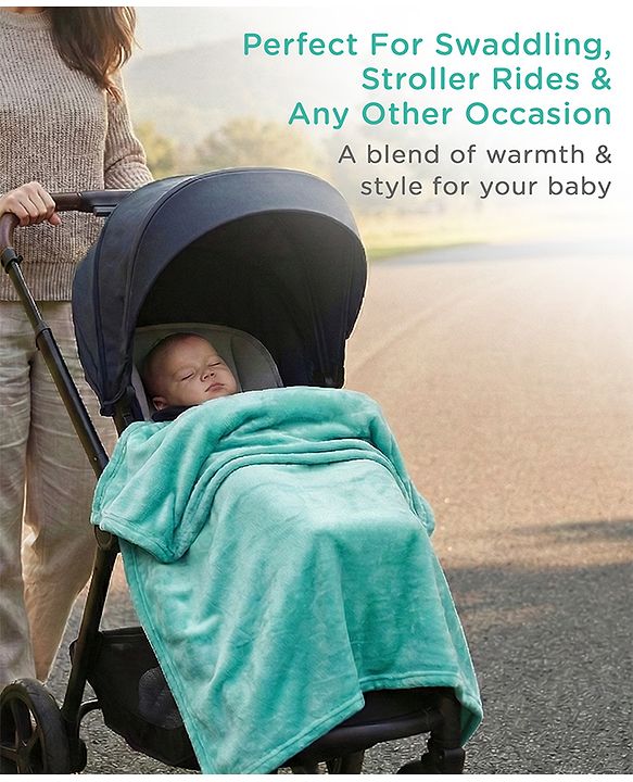 Babyhug Super Soft Coral Fleece Baby Blanket with Ultra-Soft Lightweight & Breathable Blanket  - Grey