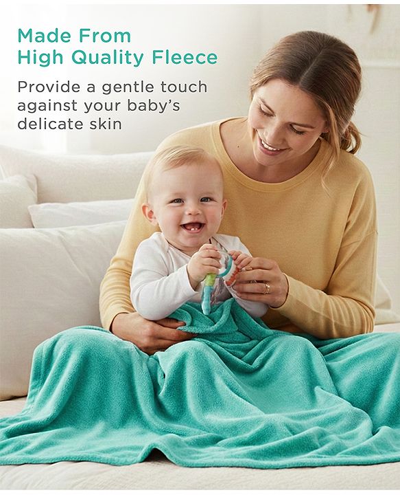 Babyhug Super Soft Coral Fleece Baby Blanket with Ultra-Soft Lightweight & Breathable Blanket  - Grey